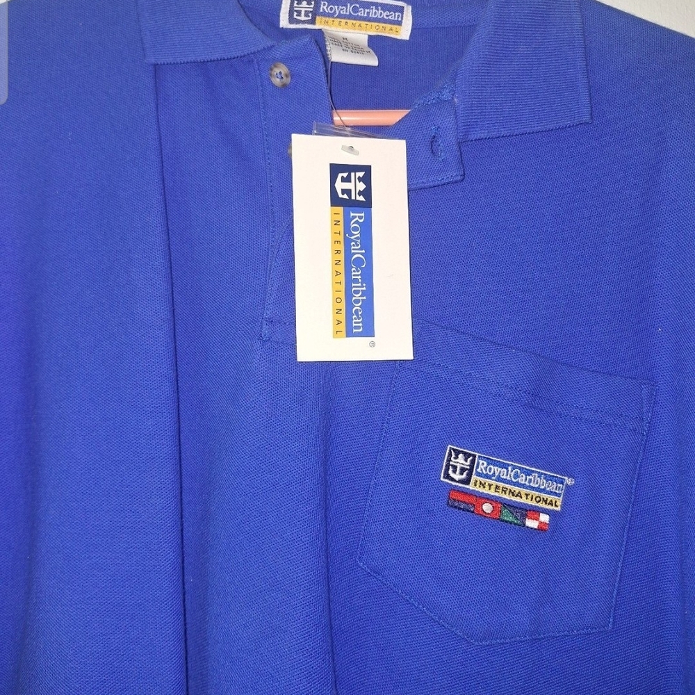 Caribbean Blue Polo Shirt with Embroidered Detail